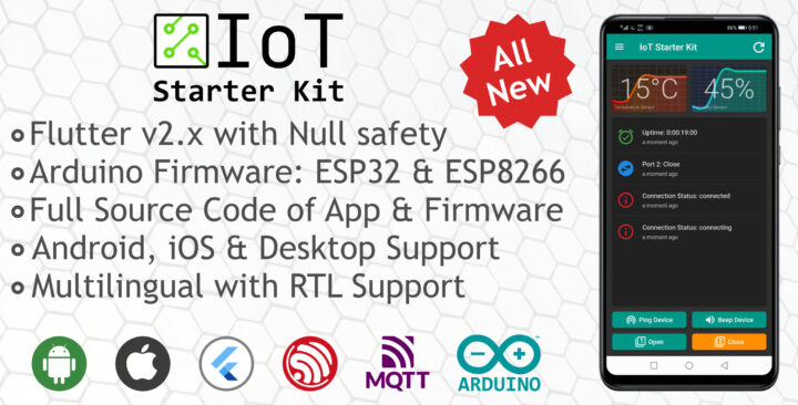 Flutter ESP8266 IoT Starter Kit